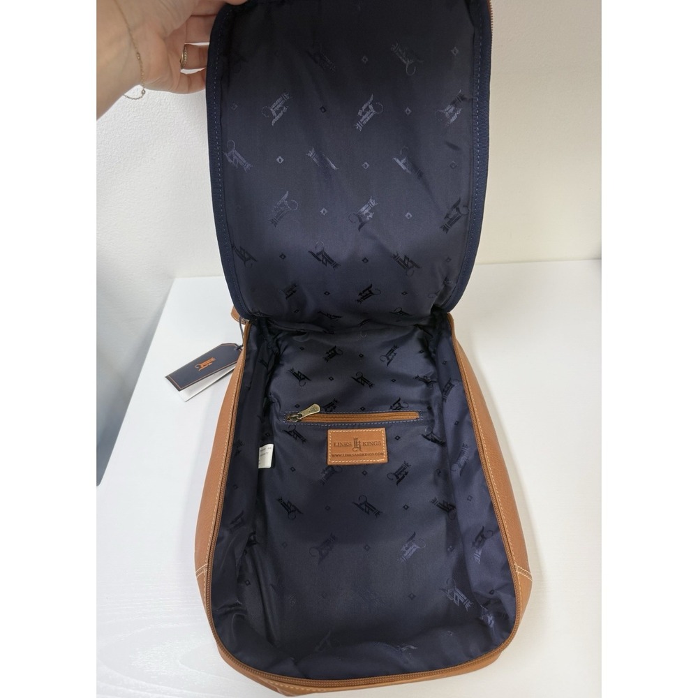 NWT Links and Kings Heritage Shoe Bag Crown Tan Leather W - Picture 6 of 8